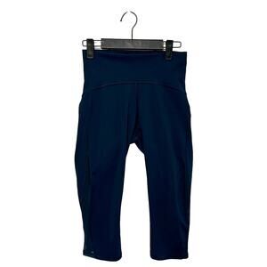 Lululemon Train Times Crop 17" Leggings Women's Sz 6 Nocturnal Teal Luxtreme